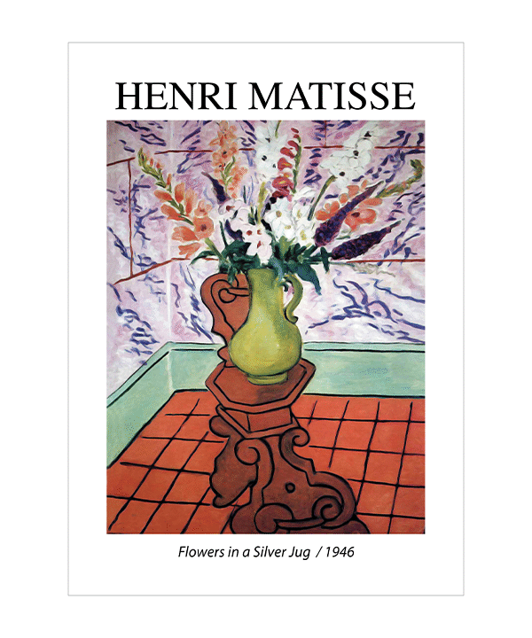 Flowers in a Silver Jug