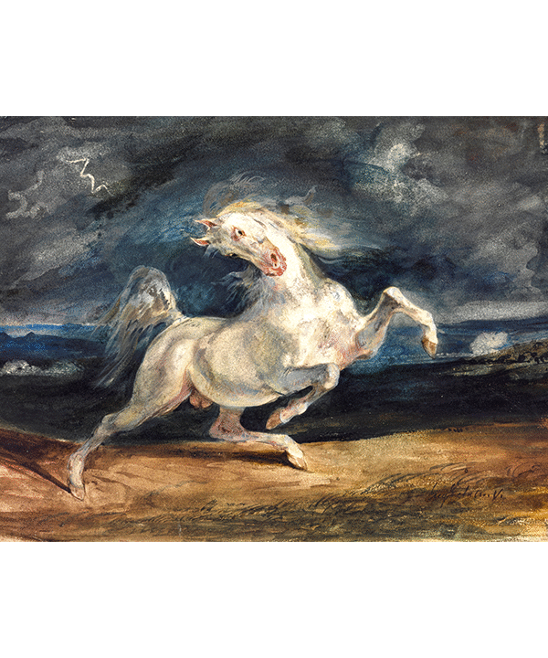 Horse Frightened by a Thunderstorm
